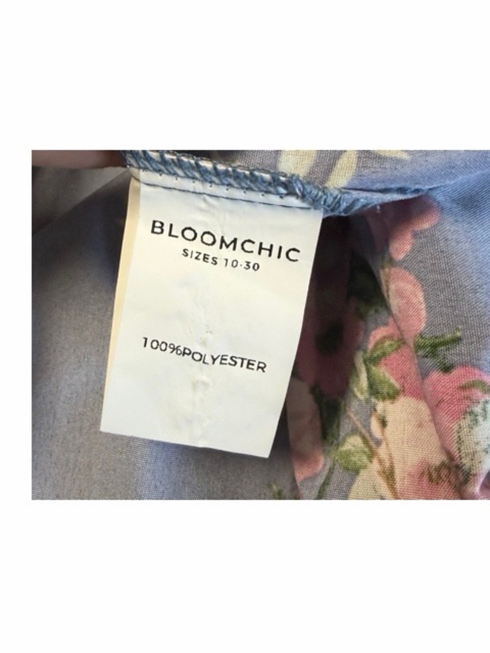 BloomChic Flutter Sleeve Floral Faux Wrap Tiered Midi Dress NWT - Picture 4 of 4